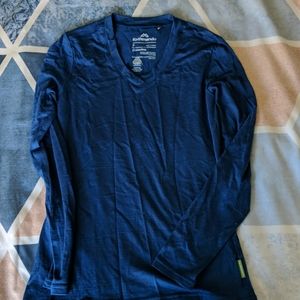 Blue Merino Wool Base Layer